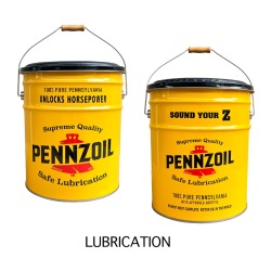 LUBRICATION  PENNZOIL【座れるオイル缶☆】【オシャレに魅せる収納！】アメリカン OIL CAN STOOL  オイル缶スツール アメリカン雑貨