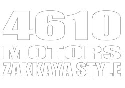 4610 MOTORS ZAKKAYASTYLE WHT カッティングステッカー/シロウトモータース雑貨屋スタイル