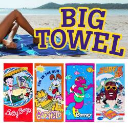 BIG TOWEL アメリカンキャラクターのデッカイビーチタオル バスタオル 肌掛け ブランケット アメリカン雑貨