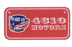 シロウトモータース★USA BIKE PLATE SIZE★バイクプレート☆RED VW 4610MOTORS