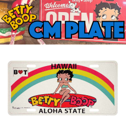 【アメリカのナンバープレートサイズ】CM PLATE BT-ALOHA CMプレート ライセンスプレート【BETTY BOOP ベティブープ】