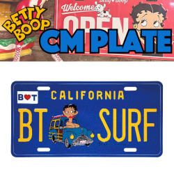 【アメリカのナンバープレートサイズ】CM PLATE BT-SURF CMプレート ライセンスプレート【BETTY BOOP ベティブープ】