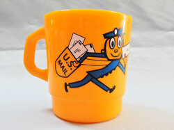 プラスチックスタッキングマグカップ プラスチック マグカップ Mr.ZIP U.S.MAIL ミルキーマグアメリカン雑貨