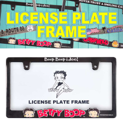 BETTY BOOP LICENSE PLATE FRAME  Lic-Flame-BETTY ベティーブープライセンス プレート フレーム 日本車対応サイズ アメリカン雑貨