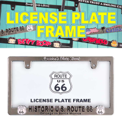R66 LICENSE PLATE FRAME  Lic-Flame-R66 ROUTE 66 HISTORIC U.S.ROUTE66ライセンス プレート フレーム 日本車対応サイズ アメリカン雑貨