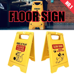 FLOOR SIGN フロアサイン DOG2 アメリカン CAUTION BOARD AMERICAN GARAGE アメリカン雑貨
