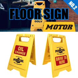FLOOR SIGN フロアサイン MOTOR-OIL アメリカン CAUTION BOARD AMERICAN GARAGE アメリカン雑貨