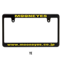 New Standard MOONEYES License Plate Frame Black 【MG058BKMOYE】 ニュー スタンダード ムーンアイズ ライセンス プレート フレーム ブラック YEL（日本サイズ）