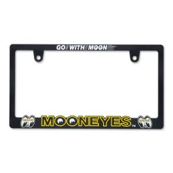 Raised MOONEYES Logo License Plate Frame for JPN size [MG062BKMO] レイズド ムーンアイズ ロゴ ライセンス プレート フレーム(日本サイズ)