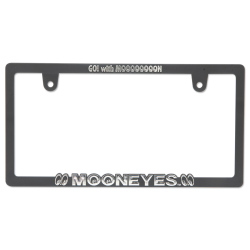Raised MOONEYES Logo Skinny License Plate Frame  [MG063BKMO] レイズド ムーンアイズ ロゴ スキニー ライセンス プレート フレーム