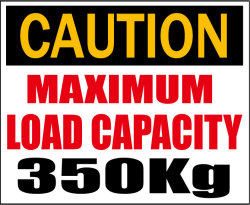 ＣＡＵＴＩＯＮ・最大積載量350ｋｇ★Ｃ/Ｄステッカー★シロウトモータース★