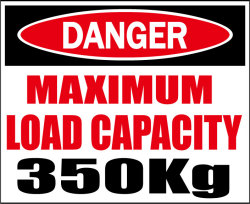 ＤＡＮＧＥＲ・最大積載量350ｋｇ★Ｃ/Ｄステッカー★シロウトモータース★