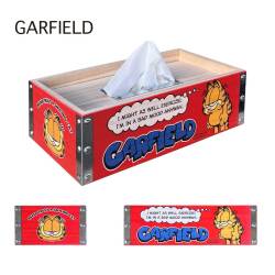 GARFIELD【インダストリアル】Wood TissueBox Case ウッドティシュボックスケース 工具入れ プランターアメリカン雑貨 アメリカンキャラクー
