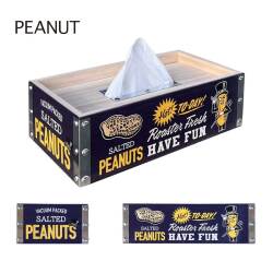 PEANUT ミスターピーナッツ 【インダストリアル】Wood Tissue Box Case ウッドティシュボックスケース 工具入れ プランターアメリカン雑貨 アメリカンキャラクー