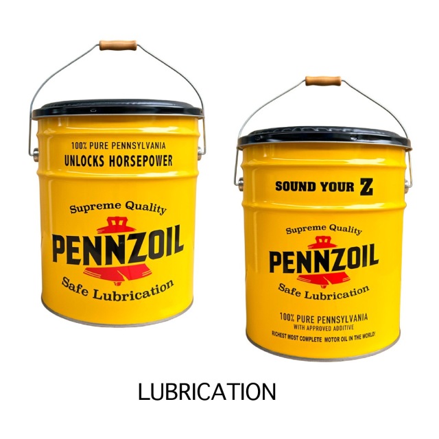 LUBRICATION PENNZOIL 【座れるオイル缶☆】【オシャレに魅せる収納
