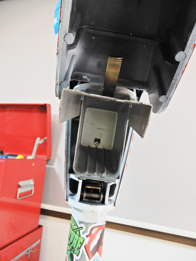 アメリカのパーキングメーター リペイント 部品交換 自作スタンド 可動