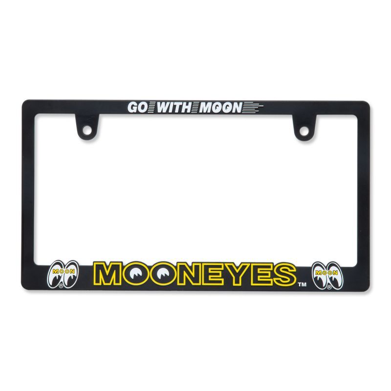 Raised MOONEYES Logo License Plate Frame for JPN size [MG062BKMO] レイズド ムーンアイズ ロゴ ライセンス プレート フレーム(日本サイズ)