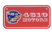 シロウトモータース★USA BIKE PLATE SIZE★バイクプレート☆RED VW 4610MOTORS