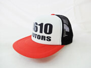 メッシュキャップ  フラットバイザー★4610MOTORS RWN シロウトモータース★シロウトモータース メンズ レディース フリーサイズ 帽子 キャップ CAP ぼうし 野球帽 作業帽 タウン レジャー キャンプ BBQ 野外