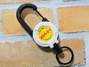 4610ｍotors Carabiner Reel Key Ring WHT シロウトモータース カラビナ リール キーリング 白★4610MOTORS シロウトモータース