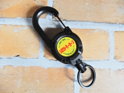 4610ｍotors Carabiner Reel Key Ring BLACK シロウトモータース カラビナ リール キーリング 黒★4610MOTORS シロウトモータース