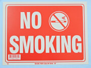 アメリカのプラサインプレート 長期在庫 NO PARKING と NO SMOKING ペラペラプレート２枚セット