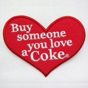 Coca-Cola★CC-E4★コカ・コーラ ワッペン★EMBLEM☆Heart Coca-Cola /ハート コカ・コーラ