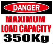 ＤＡＮＧＥＲ・最大積載量350ｋｇ★Ｃ/Ｄステッカー★シロウトモータース★