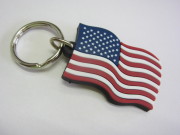 USA FLAG RUBBER KEY RING★星条旗柄ラバーキーリング