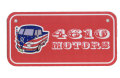 シロウトモータース★USA BIKE PLATE SIZE★バイクプレート☆RED VW 4610MOTORS