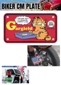 GARFIELD BIKER CM PLATE GF-00069-3 RD ミニ CMプレート ライセンスプレート ガーフィールド アメリカン雑貨 アメリカンキャラクー