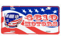 シロウトモータース★USA LIC SIZE★コマーシャルプレート☆ＵＳＡ ＶＷ 4610ＭＯＴＯＲＳ　ＲＥＤ