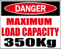 ＤＡＮＧＥＲ・最大積載量350ｋｇ★Ｃ/Ｄステッカー★シロウトモータース★