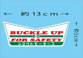 BUCKLE UP FOR SAFETY★Ｖステッカー/安全のためシートベルトをしめましょう。★シロウトモータース★