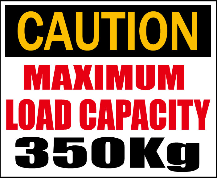 ＣＡＵＴＩＯＮ・最大積載量350ｋｇ★Ｃ/Ｄステッカー★シロウトモータース★