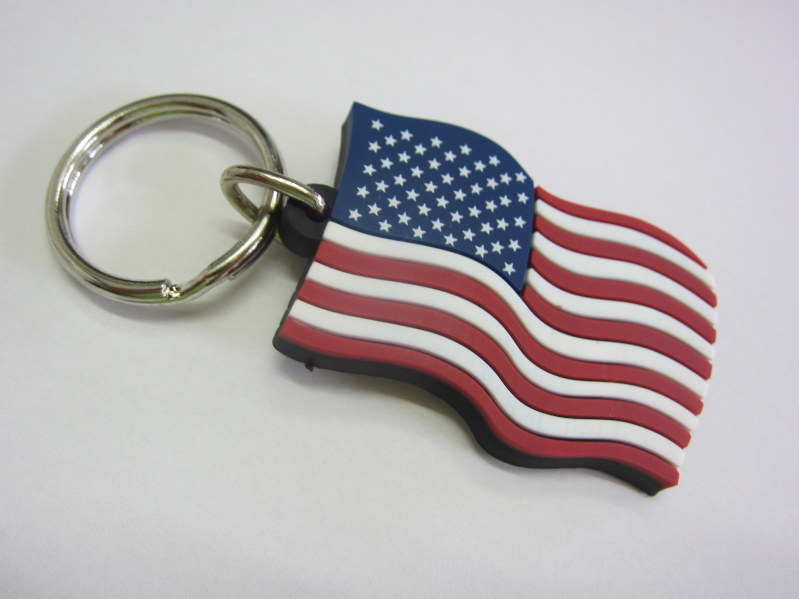 USA FLAG RUBBER KEY RING★星条旗柄ラバーキーリング