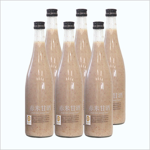 在庫切れ　【雑穀アワード2013金賞】 国内産100％ 赤米甘酒 775g 6本セット