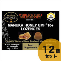 【ハニージャパン】 100%UMFマヌカハニー 10+ ロゼンジ(のど飴) 6粒 12個セット