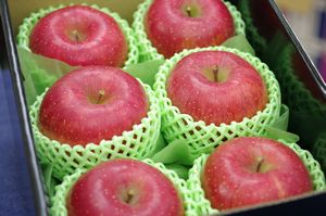 岩手純情ふじりんご通販 みつ姫・純蜜倶楽部の販売 糖度15度をお歳暮サンふじに 小箱 約5玉〜約6玉