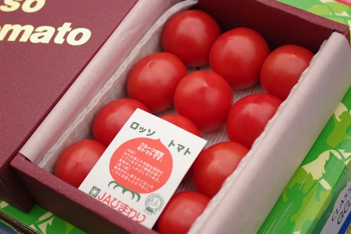 ロッソトマト販売。愛知県産フルーツとまと通販 糖度8.5度以上。約700ｇ 約8玉〜約14玉