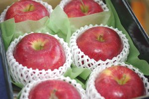 秋陽りんご　山形県の新品種リンゴです！平成18年度デビュー！ 小箱　約5玉〜約6玉