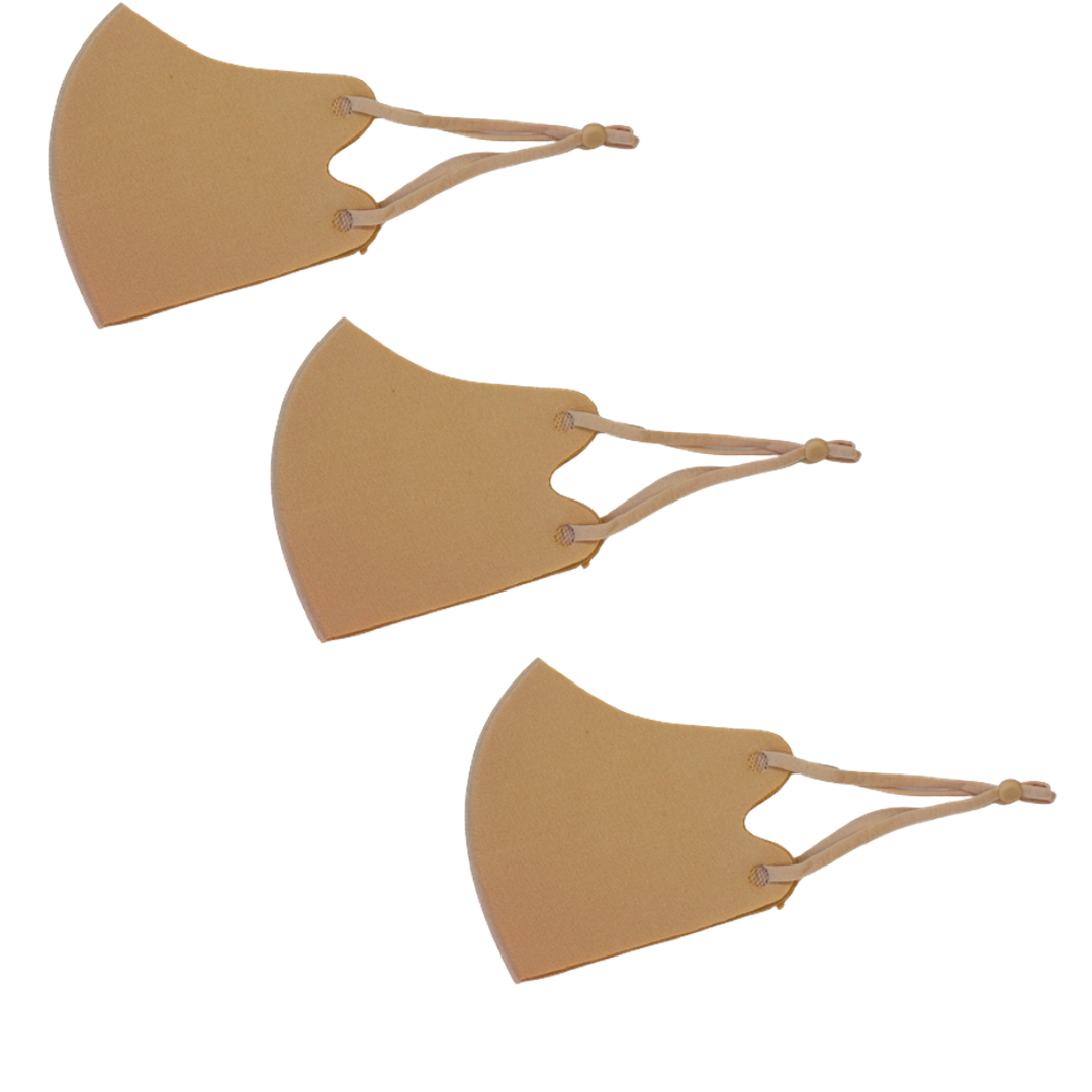 温感マスク３枚SET（ベージュ）秋冬用　温感　抗菌　消臭　防寒　洗えるホットマスク！