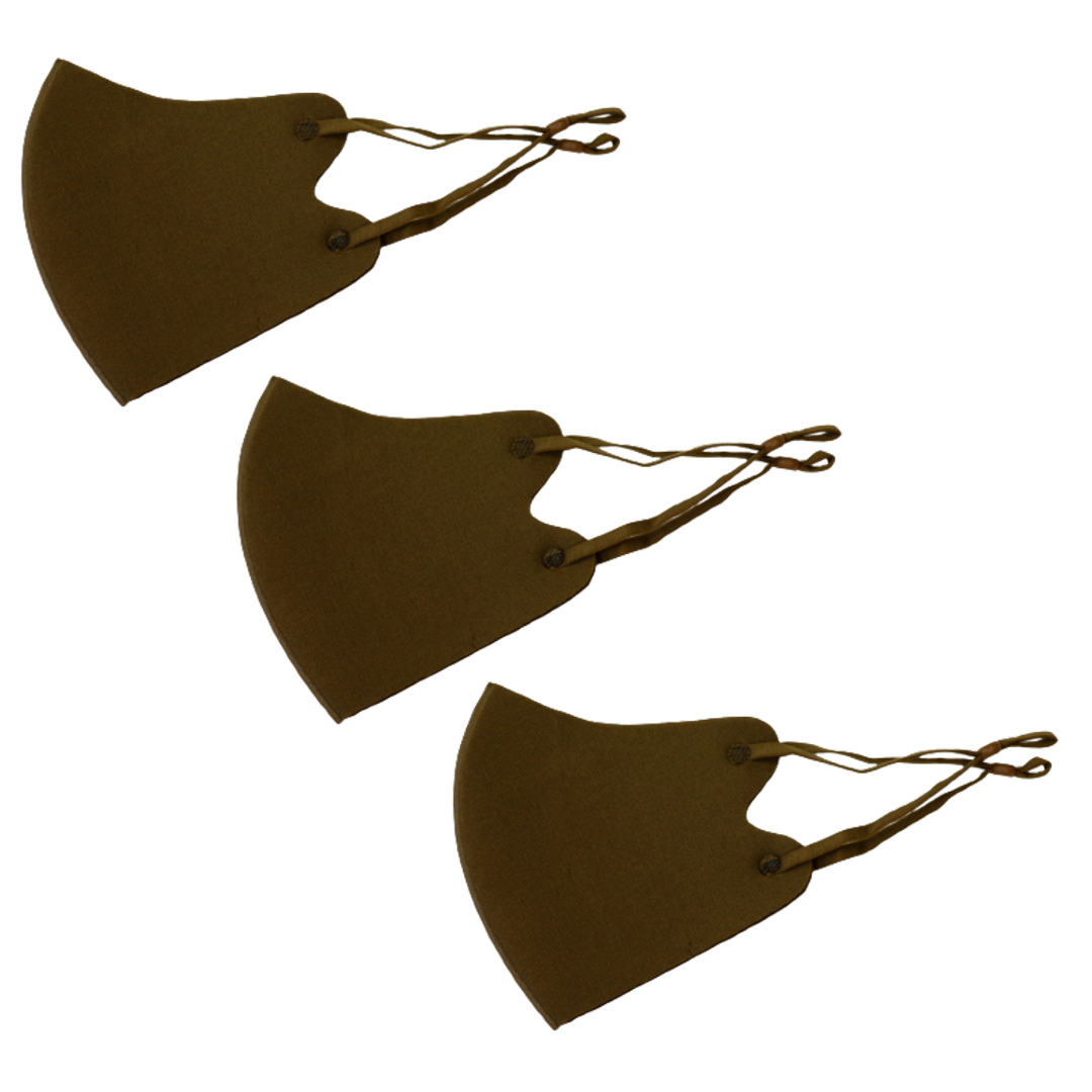 温感マスク３枚SET（ブラウン）秋冬用　温感　抗菌　消臭　防寒　洗えるホットマスク！