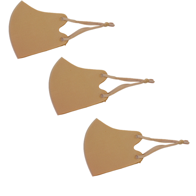 温感マスク３枚SET（ベージュ）秋冬用　温感　抗菌　消臭　防寒　洗えるホットマスク！