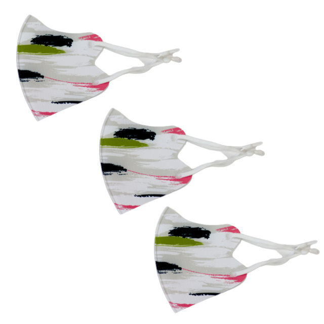 冷感マスク３枚SET (大理石) 春夏用 冷感 抗菌 消臭 洗えるマスク