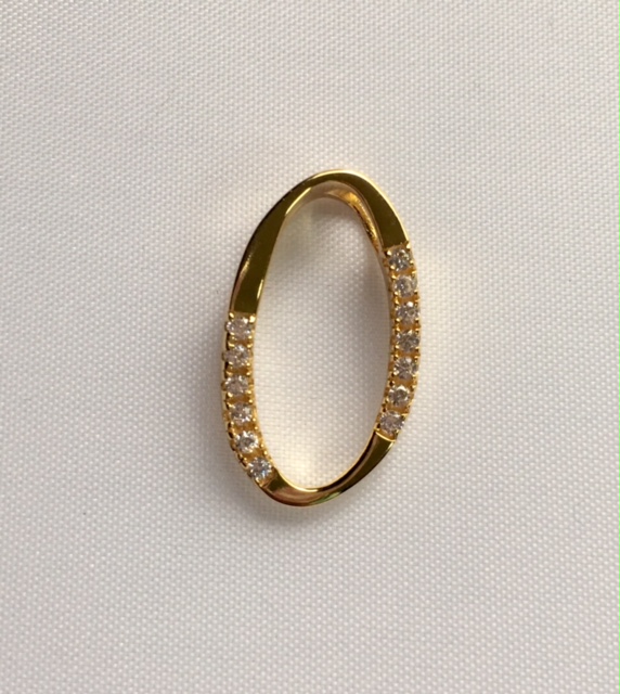 ナンバーペンダントトップ0ゴールド