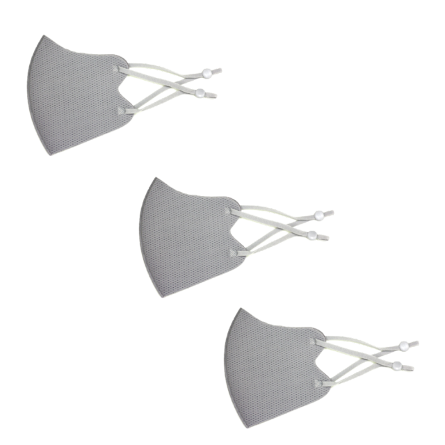 冷感マスク３枚SET (メッシュグレー) 春夏用 冷感 抗菌 消臭 洗えるマスク