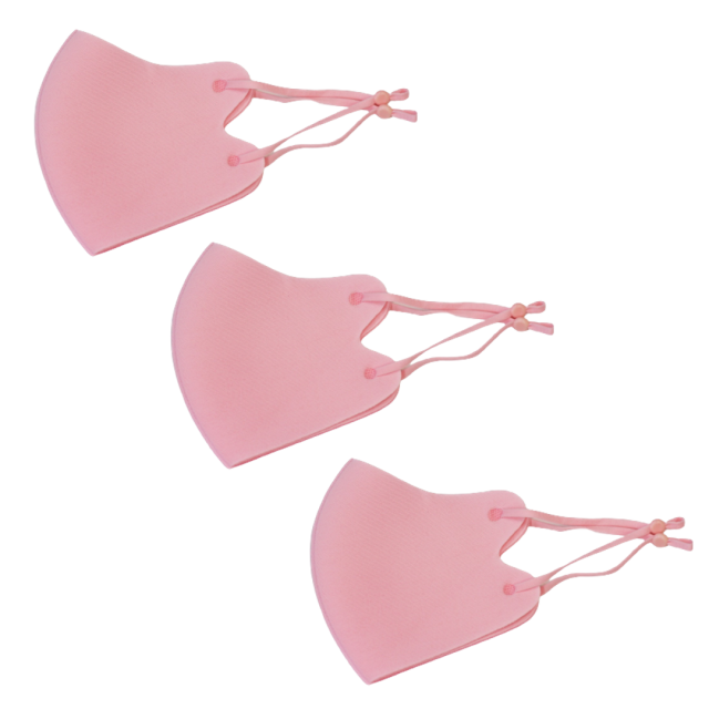 温感マスク３枚SET（ピンク）秋冬用　温感　抗菌　消臭　防寒　洗えるホットマスク！