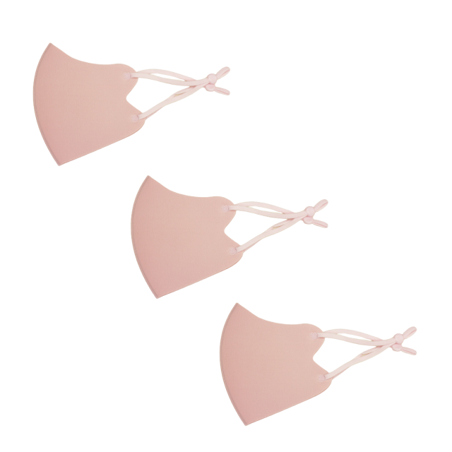 冷感マスク３枚SET (ピンク) 春夏用 冷感 抗菌 消臭 洗えるマスク