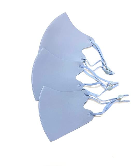 冷感マスク３枚SET  冷感　抗菌 消臭 洗えるマスク（ダークブルー）S,M,L